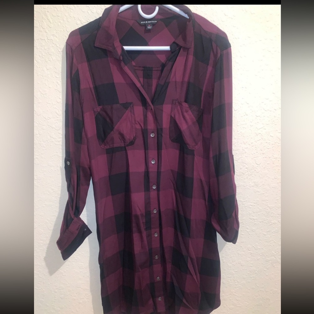 Rock & Republic Plaid Shirt Dress